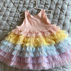 Janie and Jack special occasion rainbow dress, 12-18 months